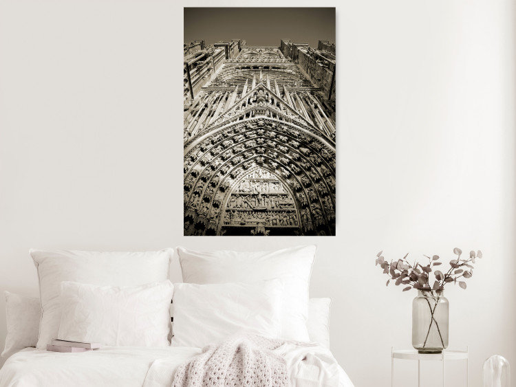 Poster Notre Dame Cathedral - historic architecture in Paris in a gray motif 128639 additionalImage 23