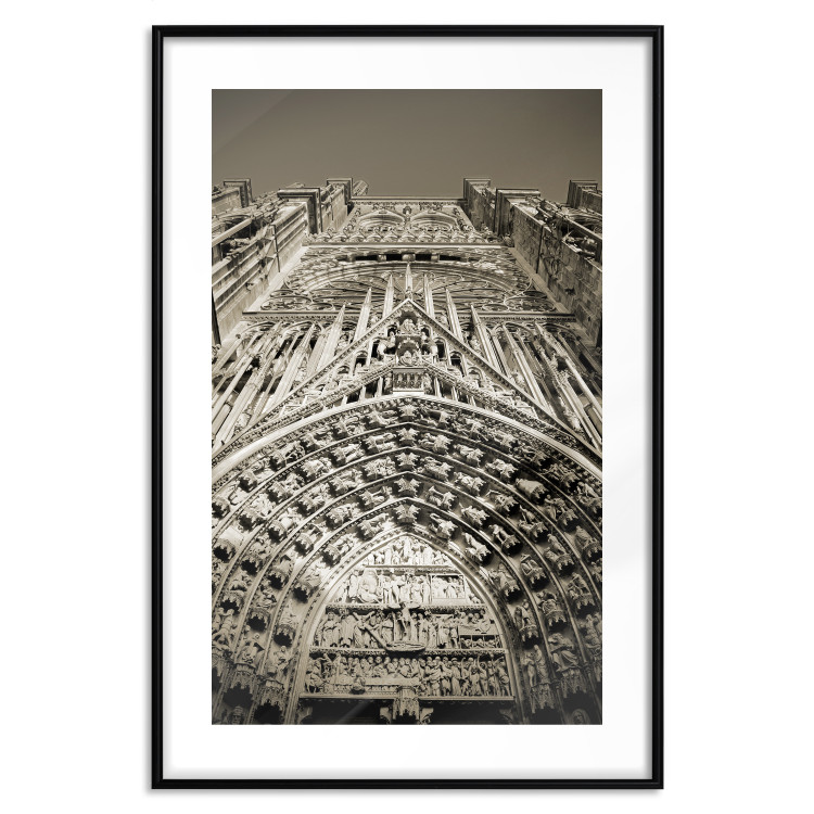 Poster Notre Dame Cathedral - historic architecture in Paris in a gray motif 128639 additionalImage 17