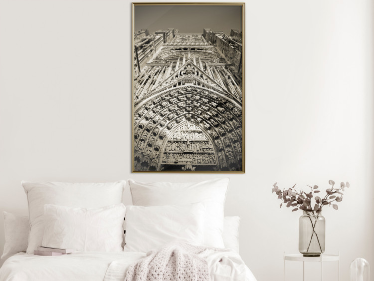 Poster Notre Dame Cathedral - historic architecture in Paris in a gray motif 128639 additionalImage 14