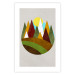 Wall Poster Mountain Trail - colorful abstraction with a field landscape on a light background 129339 additionalThumb 19