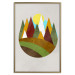 Wall Poster Mountain Trail - colorful abstraction with a field landscape on a light background 129339 additionalThumb 17