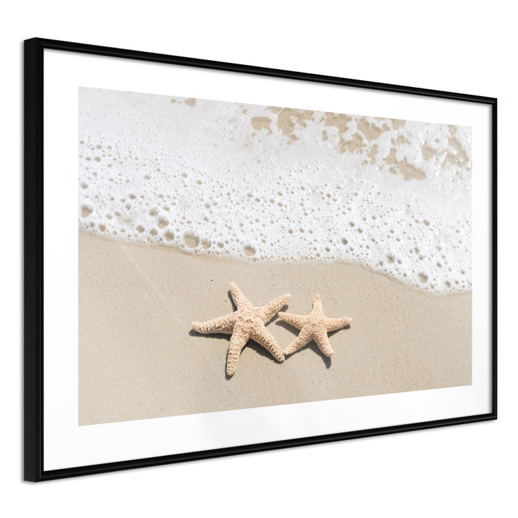 Poster Vacation Souvenir - beach landscape with scattered stars on the sand 129839 additionalImage 8