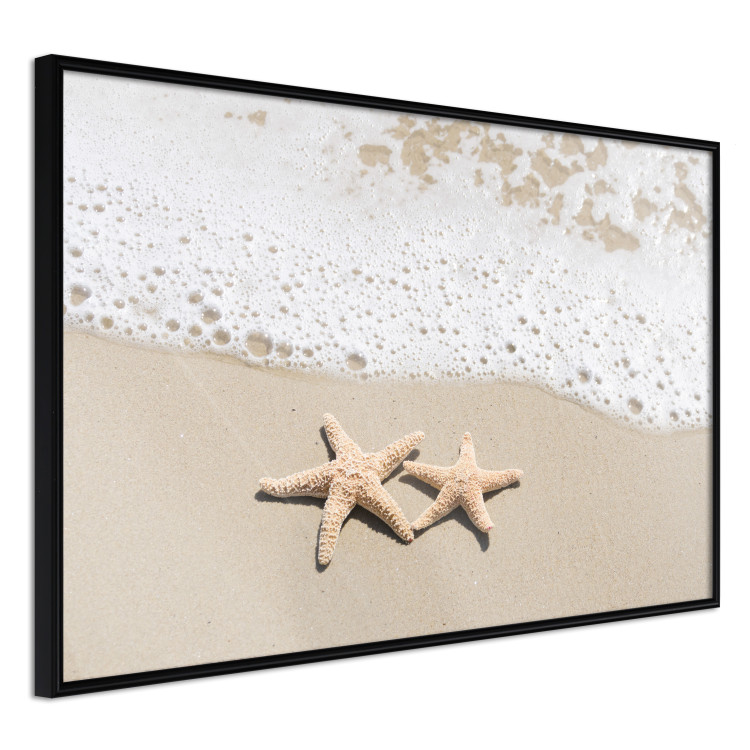 Poster Vacation Souvenir - beach landscape with scattered stars on the sand 129839 additionalImage 11