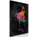 Canvas Art Print Flamingo Color (1-piece) Vertical - colorful abstract flamingo 130439 additionalThumb 2