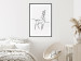 Wall Poster Inquisitive Fawn - abstract line art of a deer on a light gray background 130739 additionalThumb 14
