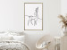 Wall Poster Inquisitive Fawn - abstract line art of a deer on a light gray background 130739 additionalThumb 5