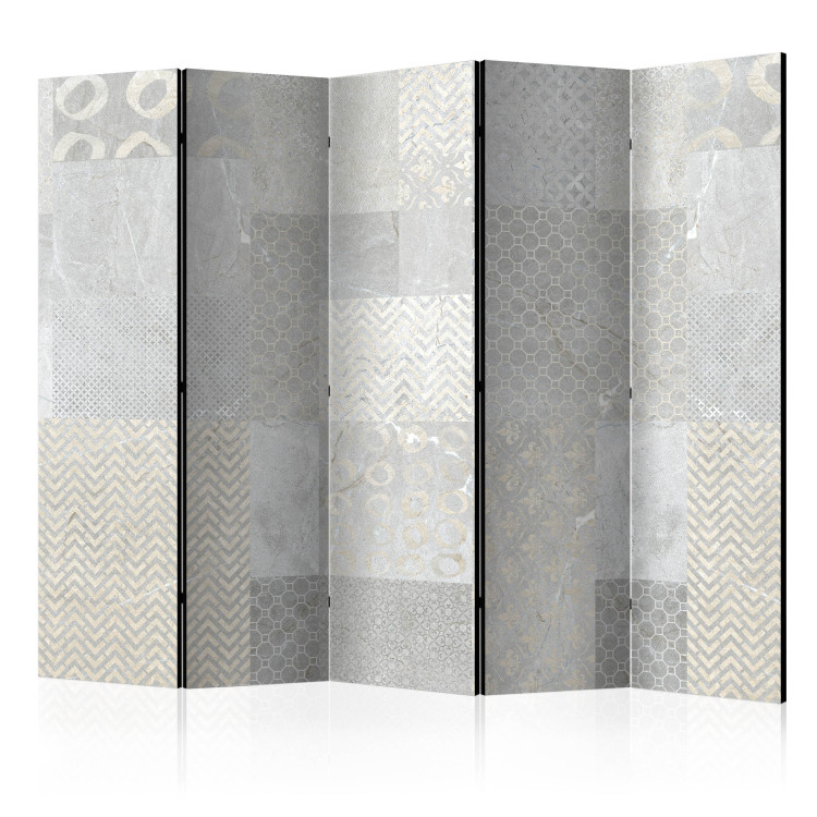 Room Divider Tiles II (5-piece) - composition with textured patterned tiles 132839