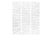 Folding Screen Origami Wall (3-piece) - oriental abstraction in white color 133239 additionalThumb 3