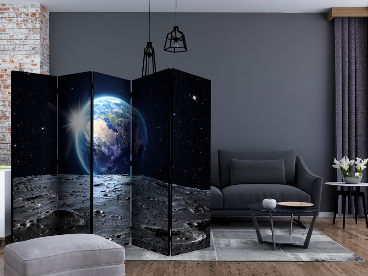 Folding Screen View of the Blue Planet II - moon against the background of the world amidst stars 133639 additionalImage 4