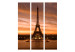 Room Divider Screen Eiffel Tower at Dawn - landscape scenery of sunrise in Paris 133839 additionalThumb 3