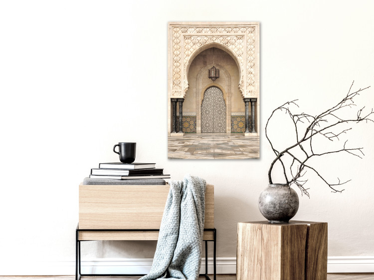 Canvas Art Print Palace Gates (1-piece) Vertical - Moroccan gate architecture 134739 additionalImage 3
