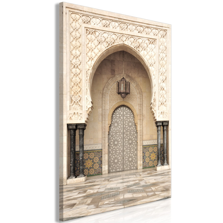Canvas Art Print Palace Gates (1-piece) Vertical - Moroccan gate architecture 134739 additionalImage 2