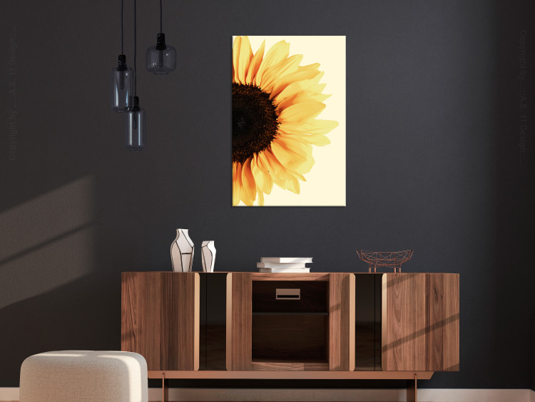 Canvas Art Print Closer to the Sun (1-piece) Vertical - sunflower in boho motif 135739 additionalImage 3