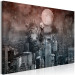 Canvas Art Print Cat in New York (1-piece) Wide - cityscape in moonlight 143439 additionalThumb 2
