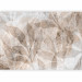 Wall Mural Shadow abstraction - interlaced shapes and leaf outline - beige 144739 additionalThumb 1