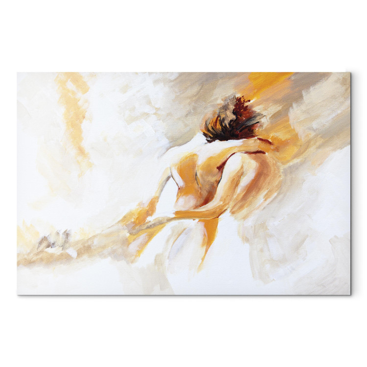 Canvas Print Couple in Love - Woman and a Man in a Tender Loving Embrace 145739