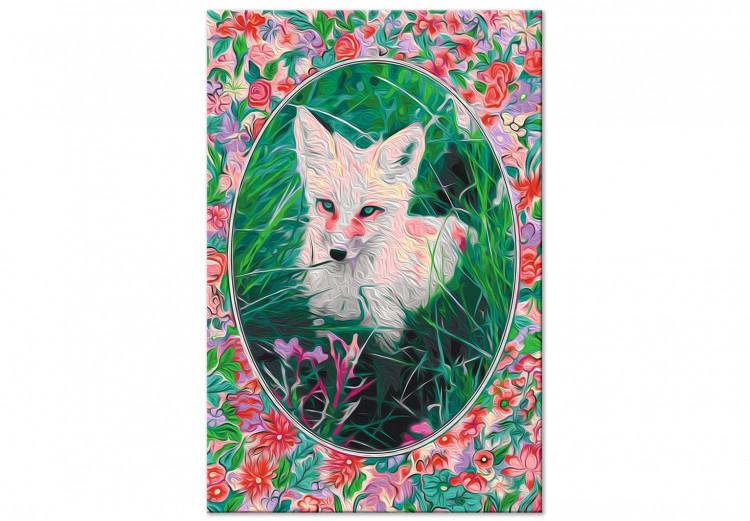 Paint by Number Kit Fairy-Tale Fox - Portrait of a Wild Animal among Grasses and Flowers 146539 additionalImage 4