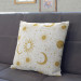 Decorative Microfiber Pillow Moon and flowers - composition in shades of yellow and white cushions 146739 additionalThumb 3