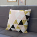 Decorative Microfiber Pillow Golden kaleidoscope - an abstract geometric glamour composition cushions 146839 additionalThumb 4