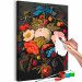 Paint by Number Kit Summer Bouquet - Colorful Flowers with Fruit on a Dark Background 147339 additionalThumb 5