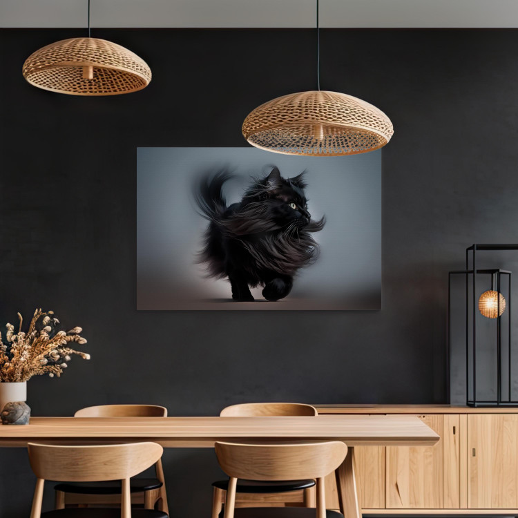 Canvas AI Maine Coon Cat - Walking Animal With Long Black Hair - Horizontal 150139 additionalImage 11