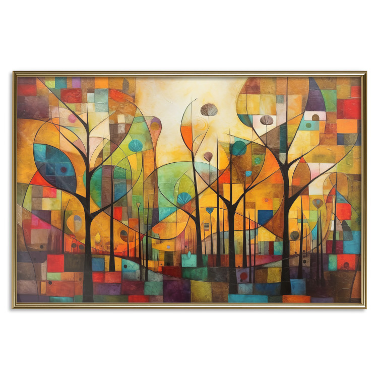 Wall Poster Colored Forest - A Geometric Composition Inspired by Klimt’s Style 151139 additionalImage 27