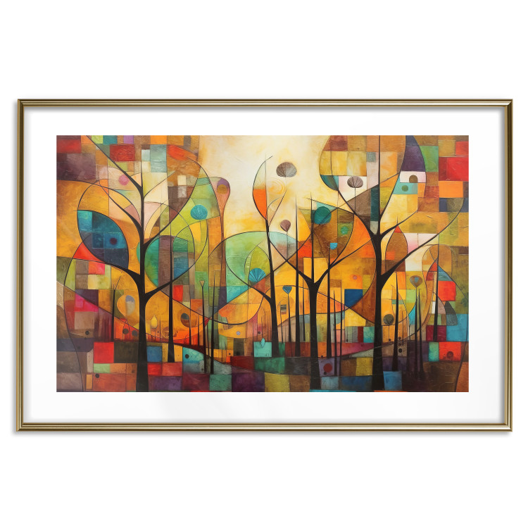 Wall Poster Colored Forest - A Geometric Composition Inspired by Klimt’s Style 151139 additionalImage 23