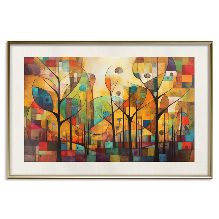 Wall Poster Colored Forest - A Geometric Composition Inspired by Klimt’s Style 151139 additionalImage 26