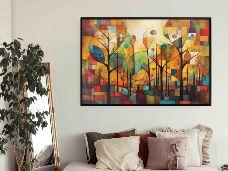 Wall Poster Colored Forest - A Geometric Composition Inspired by Klimt’s Style 151139 additionalImage 15