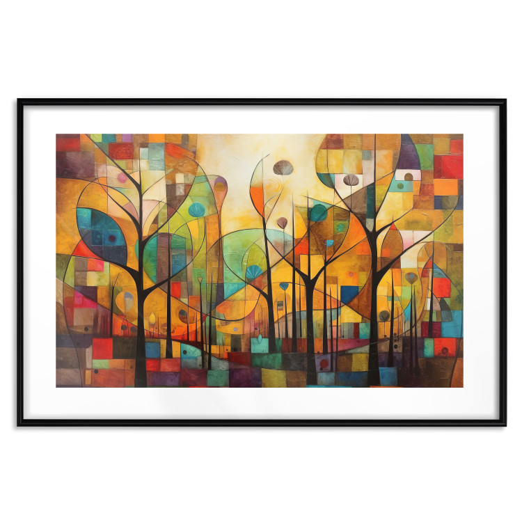 Wall Poster Colored Forest - A Geometric Composition Inspired by Klimt’s Style 151139 additionalImage 22