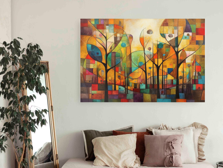 Wall Poster Colored Forest - A Geometric Composition Inspired by Klimt’s Style 151139 additionalImage 17