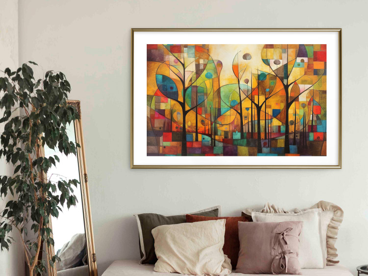 Wall Poster Colored Forest - A Geometric Composition Inspired by Klimt’s Style 151139 additionalImage 14
