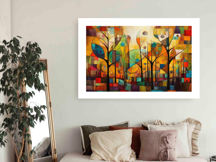 Wall Poster Colored Forest - A Geometric Composition Inspired by Klimt’s Style 151139 additionalImage 12