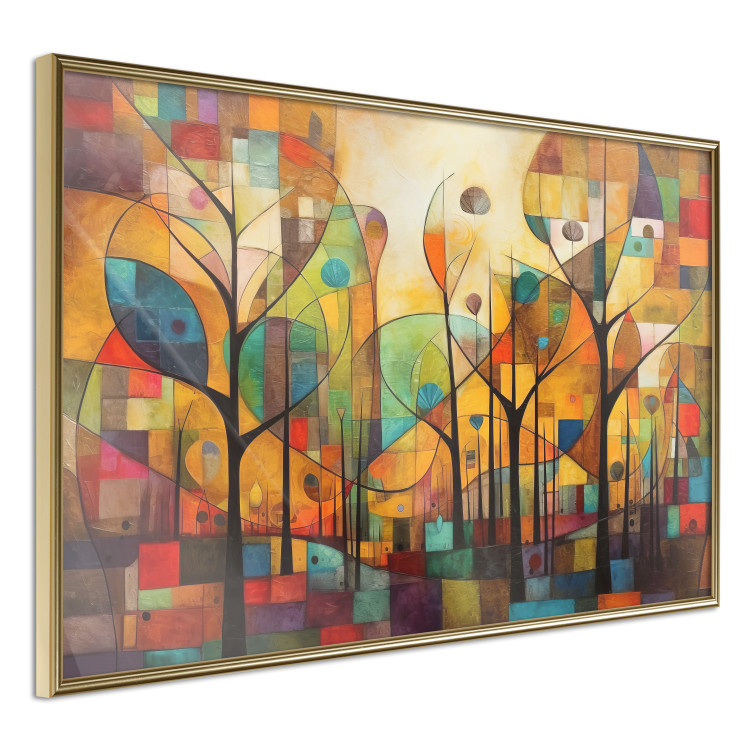 Wall Poster Colored Forest - A Geometric Composition Inspired by Klimt’s Style 151139 additionalImage 5