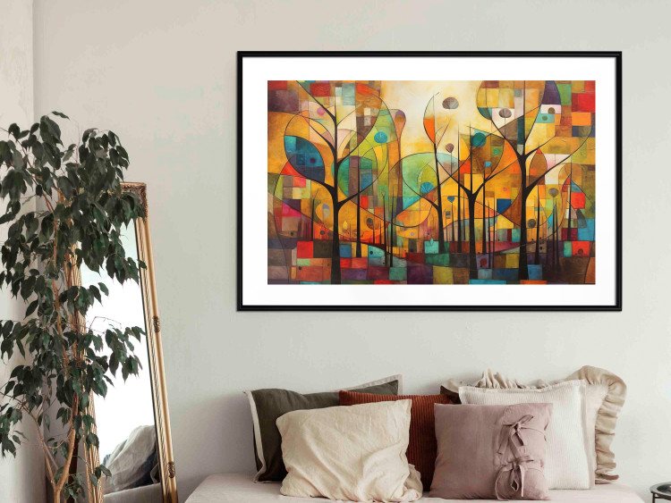 Wall Poster Colored Forest - A Geometric Composition Inspired by Klimt’s Style 151139 additionalImage 13