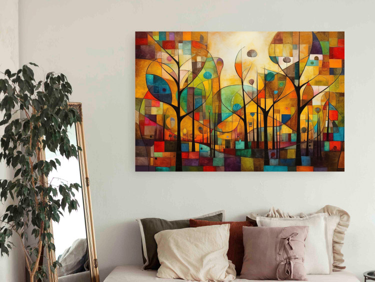 Wall Poster Colored Forest - A Geometric Composition Inspired by Klimt’s Style 151139 additionalImage 18
