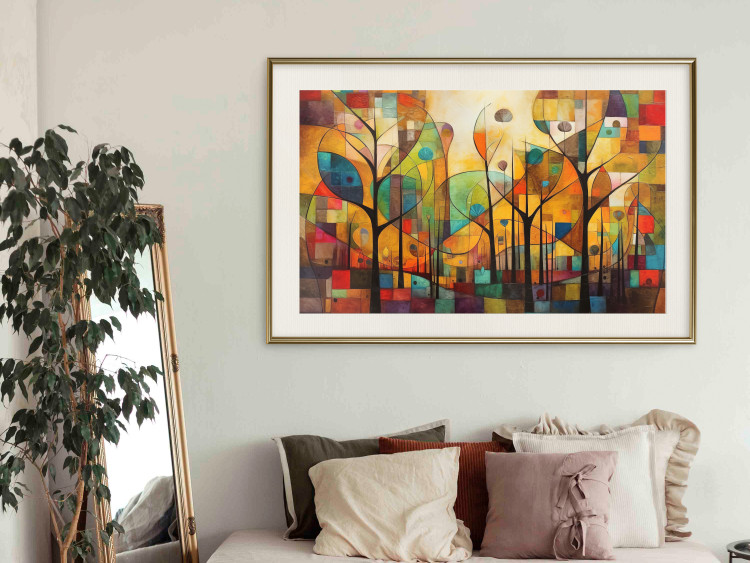 Wall Poster Colored Forest - A Geometric Composition Inspired by Klimt’s Style 151139 additionalImage 21