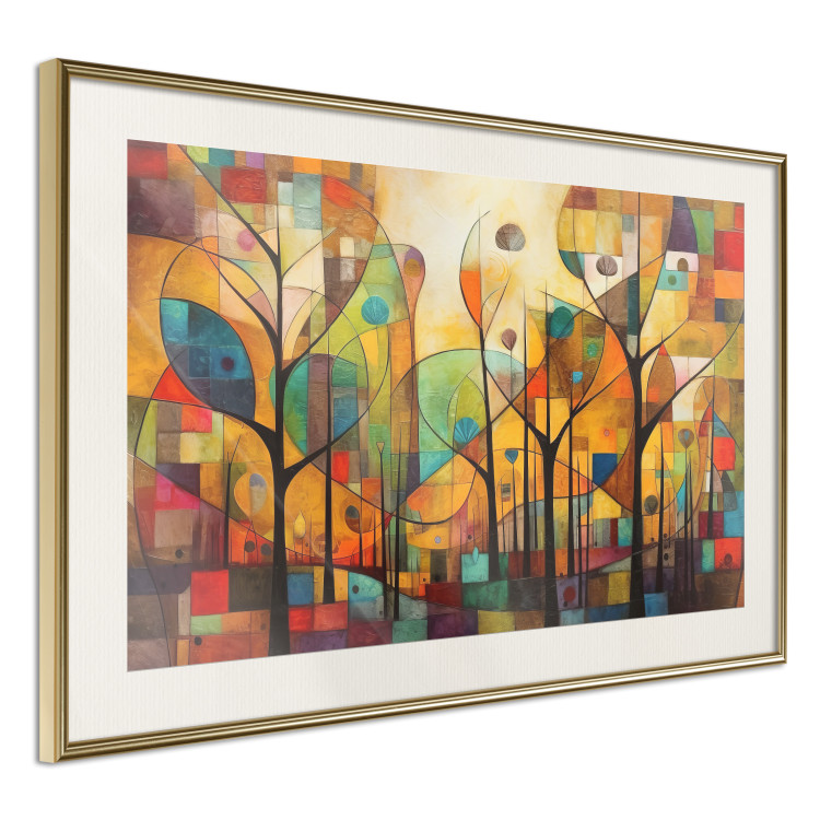 Wall Poster Colored Forest - A Geometric Composition Inspired by Klimt’s Style 151139 additionalImage 8