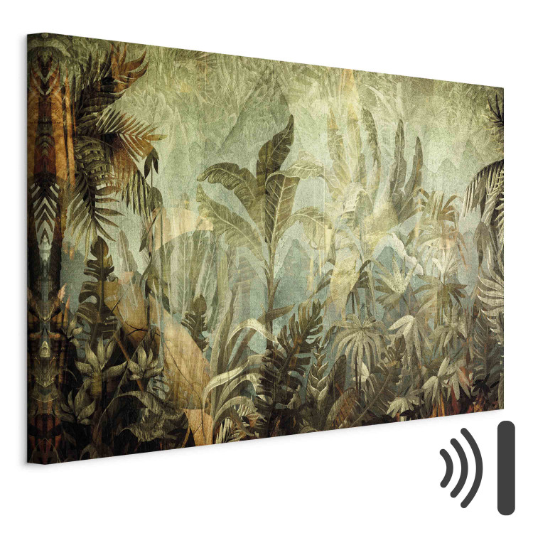 Canvas Jungle - Exotic Flora in Warm Green Colors 151239 additionalImage 8