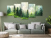 Canvas Print Trees on the Slope - Mountain Landscape in Watercolor in Green Shades 151839 additionalThumb 3