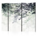Folding Screen Labyrinth Tree - Branches With Leaves on a Light Background II [Room Dividers] 152039