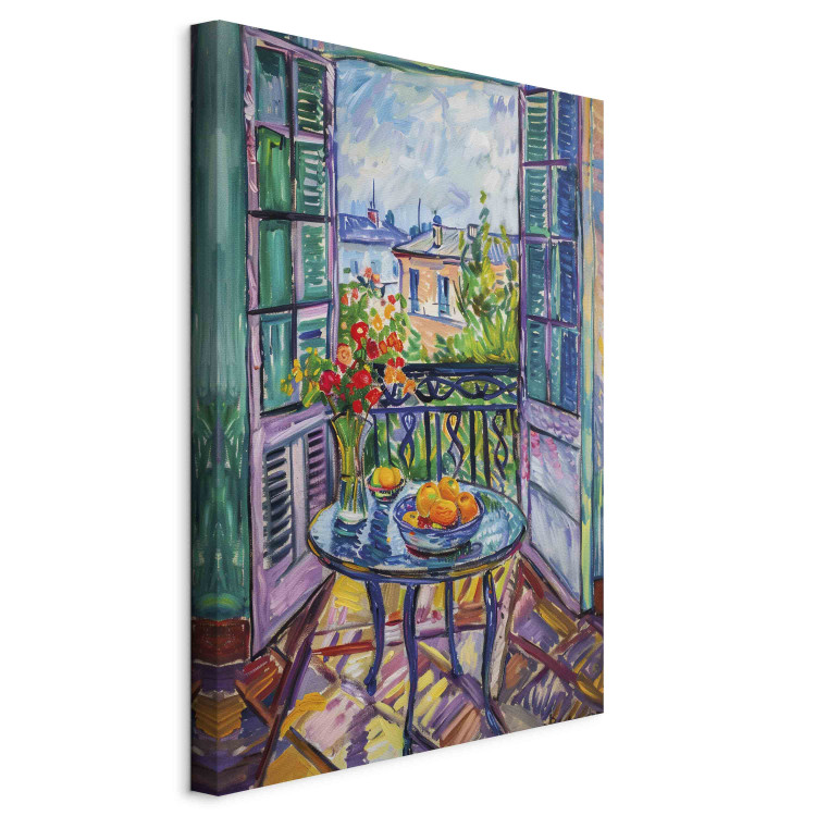 Canvas Art Print View From the Balcony - Landscape With Colorful and Painterly Architecture 159939 additionalImage 2