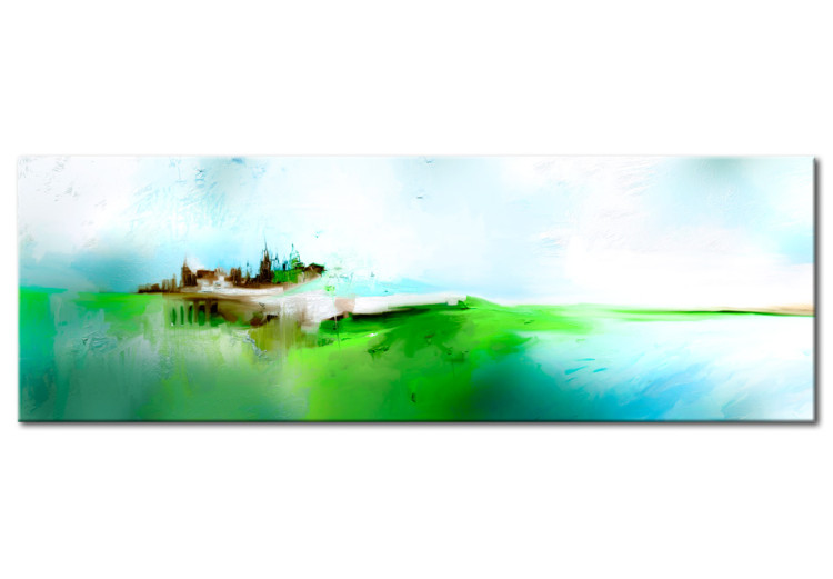 Canvas Print Rediscovered Land Horizon (1-piece) - blue-green abstraction 47439