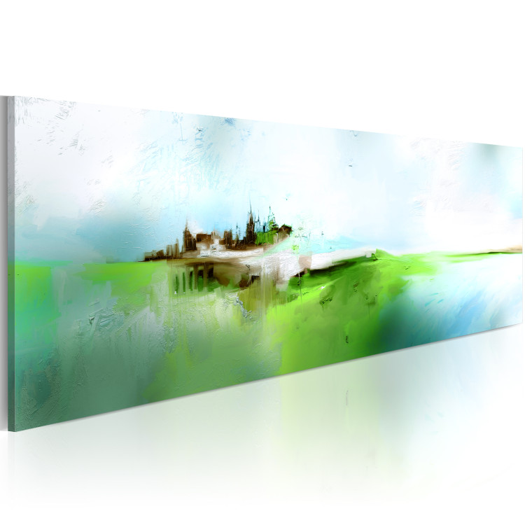 Canvas Print Rediscovered Land Horizon (1-piece) - blue-green abstraction 47439 additionalImage 2