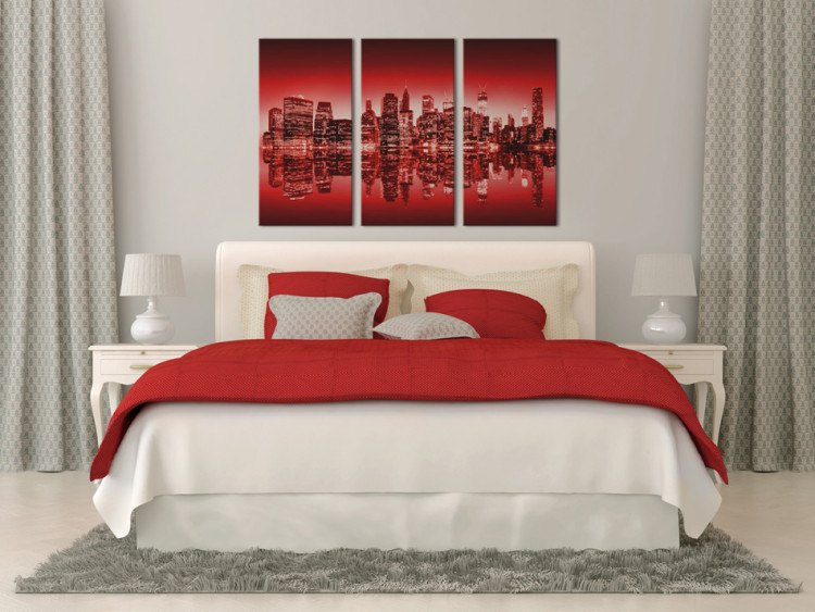 Canvas Red glow over New York 58439 additionalImage 3
