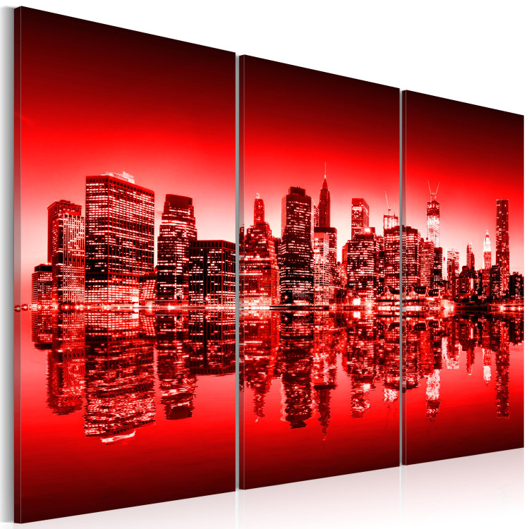 Canvas Red glow over New York 58439 additionalImage 2