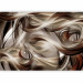 Photo Wallpaper Fun party - expression with fancy waves in shades of white and brown 82539 additionalThumb 1