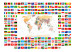 Photo Wallpaper Geography lesson - world map with country flags in English 90439 additionalThumb 1