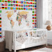 Photo Wallpaper Geography lesson - world map with country flags in English 90439 additionalThumb 4