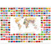 Photo Wallpaper Geography lesson - world map with country flags in English 90439 additionalThumb 3